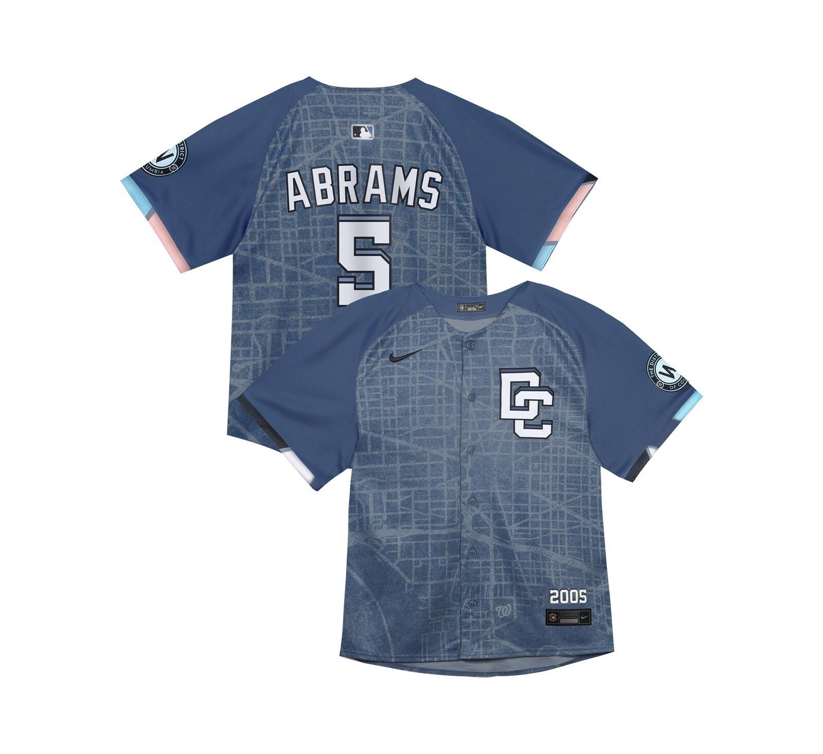 Детская джерси Nike CJ Abrams Blue Washington Nationals City Connect 2025 Limited