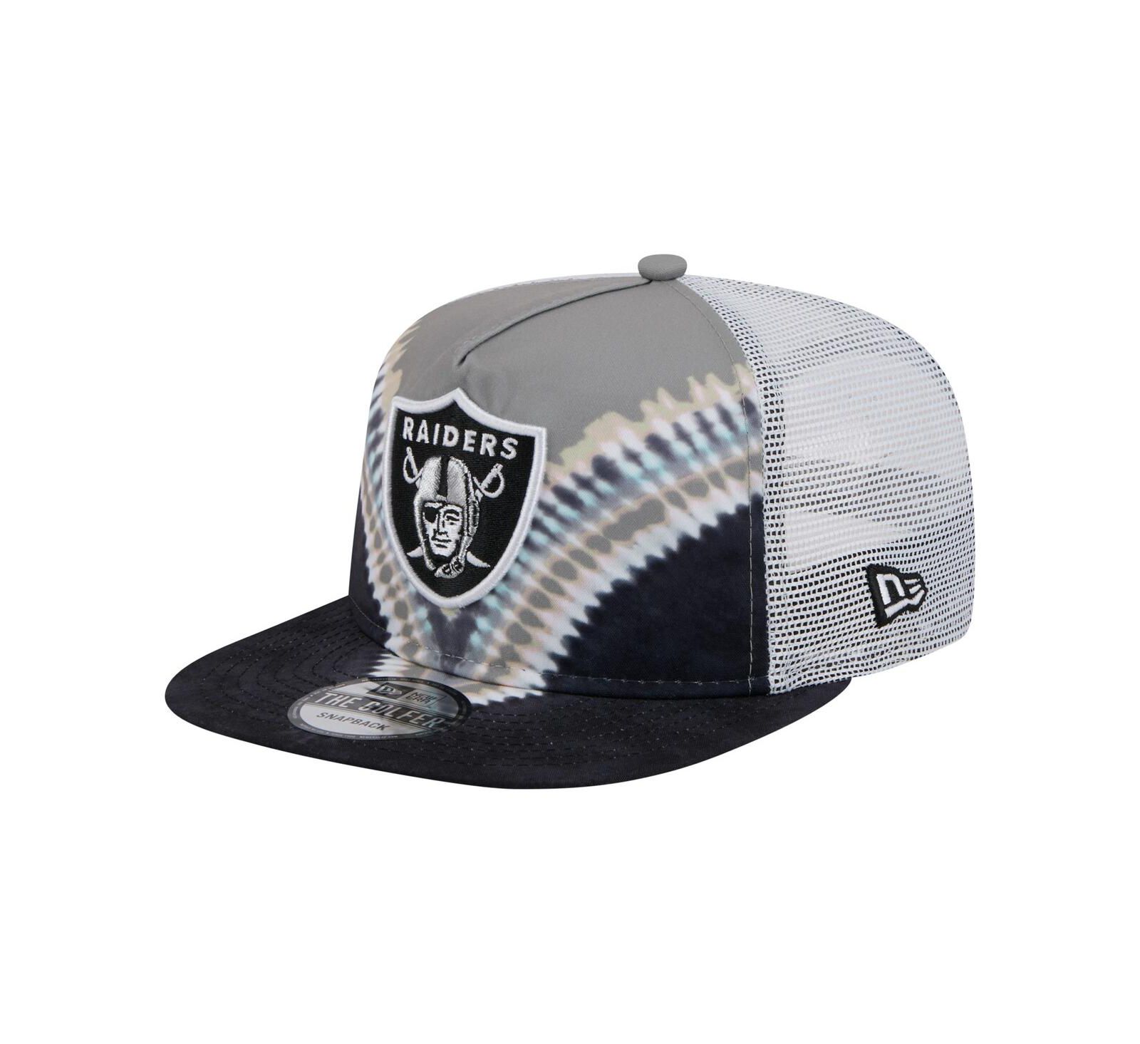 Мужская кепка New Era Gray/Black Las Vegas Raiders Throwback Dye Golfer Snapback