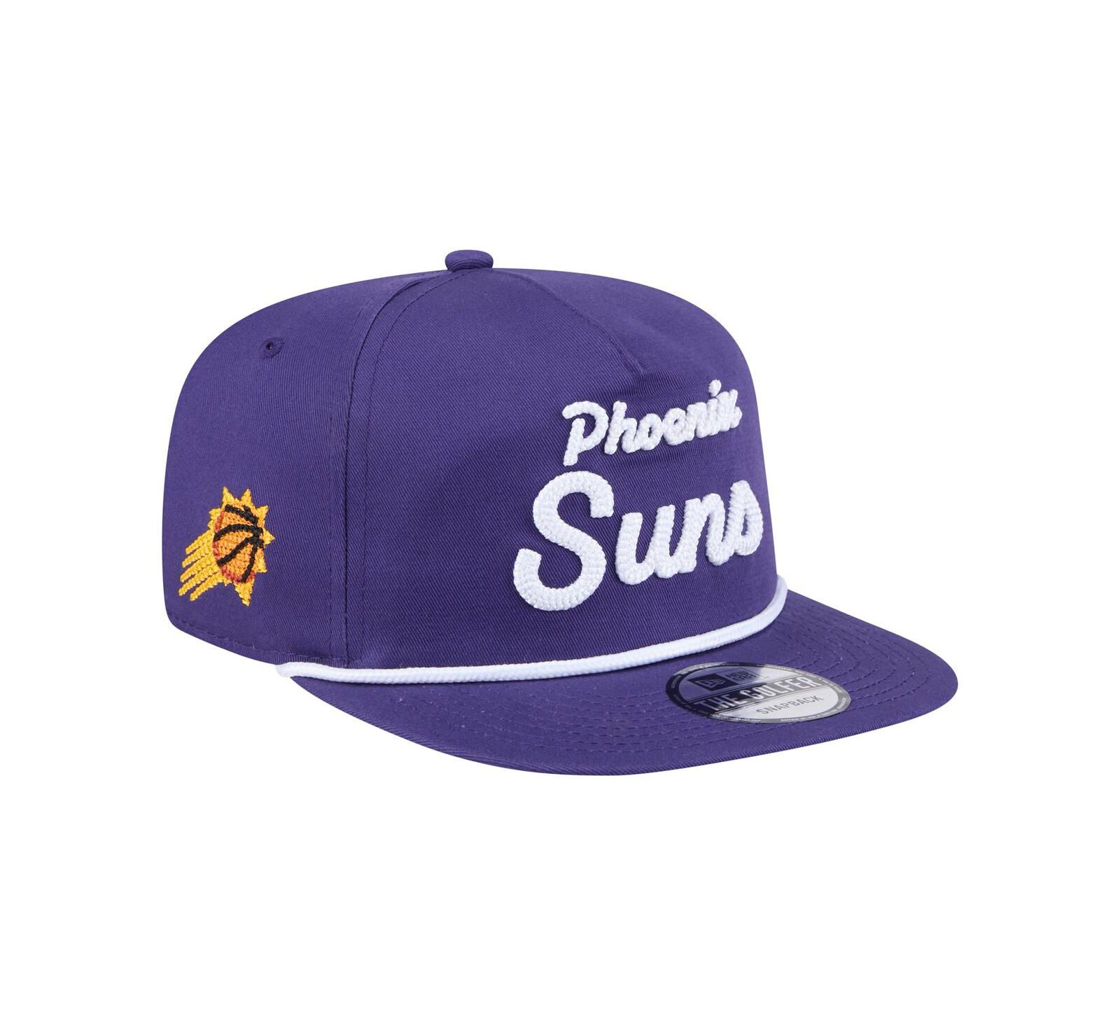 Мужская кепка New Era Purple Phoenix Suns Team Text Golfer Snapback