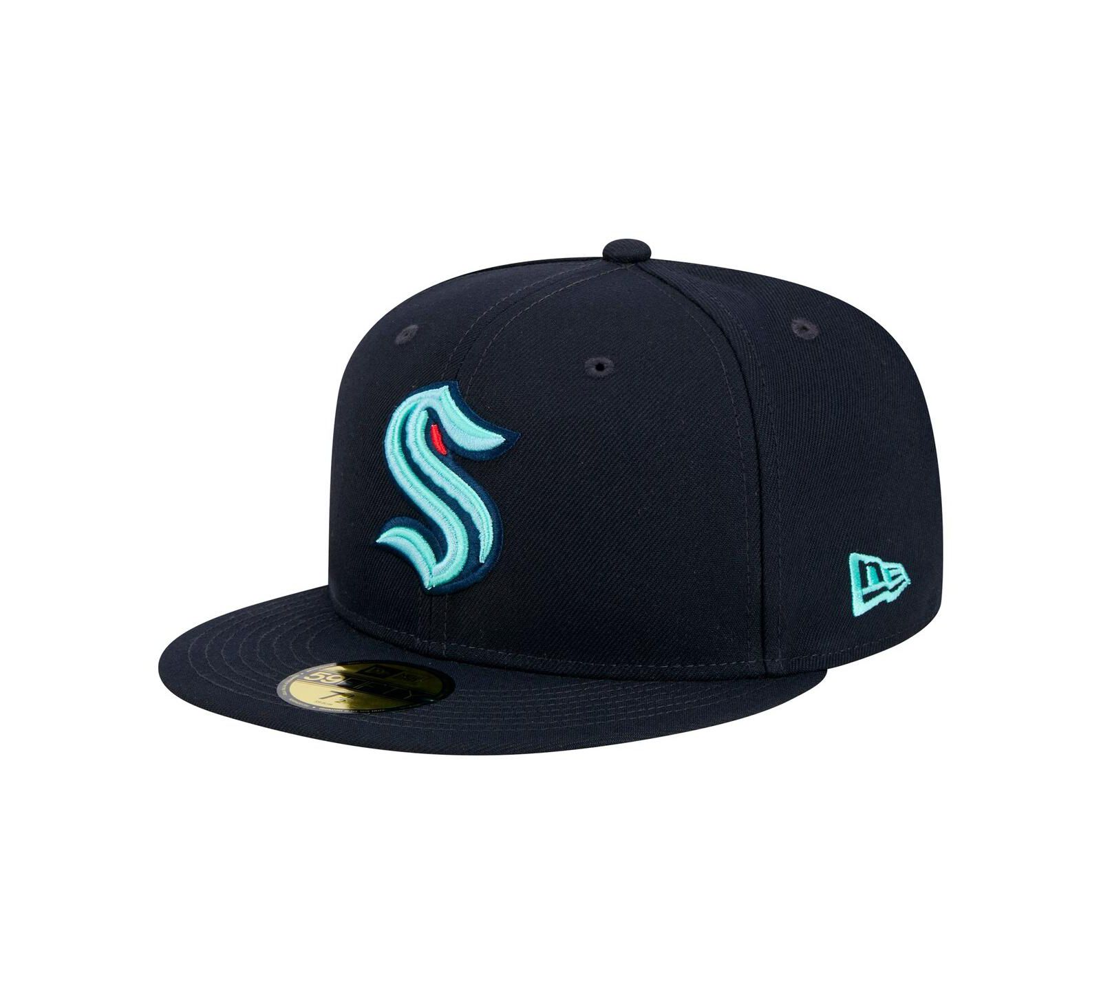 New Era Men's Deep Sea Blue Seattle Kraken Core 59FIFTY Fitted Hat