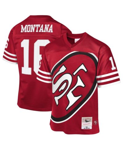 Mitchell & Ness Big Boys and Girls Joe Montana Scarlet San Francisco 49ers 1990 Throwback Fashion Jersey
