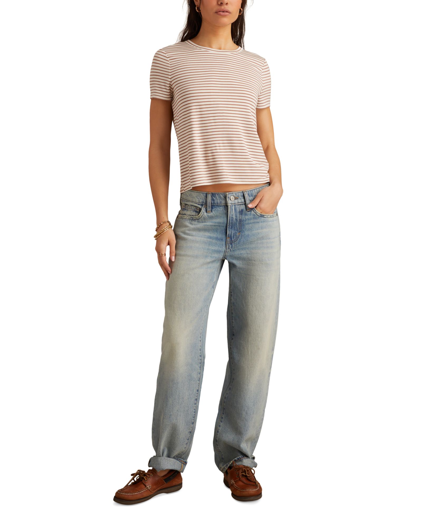 Джинсы Lucky Brand Women's The Baggy High-Rise Faded