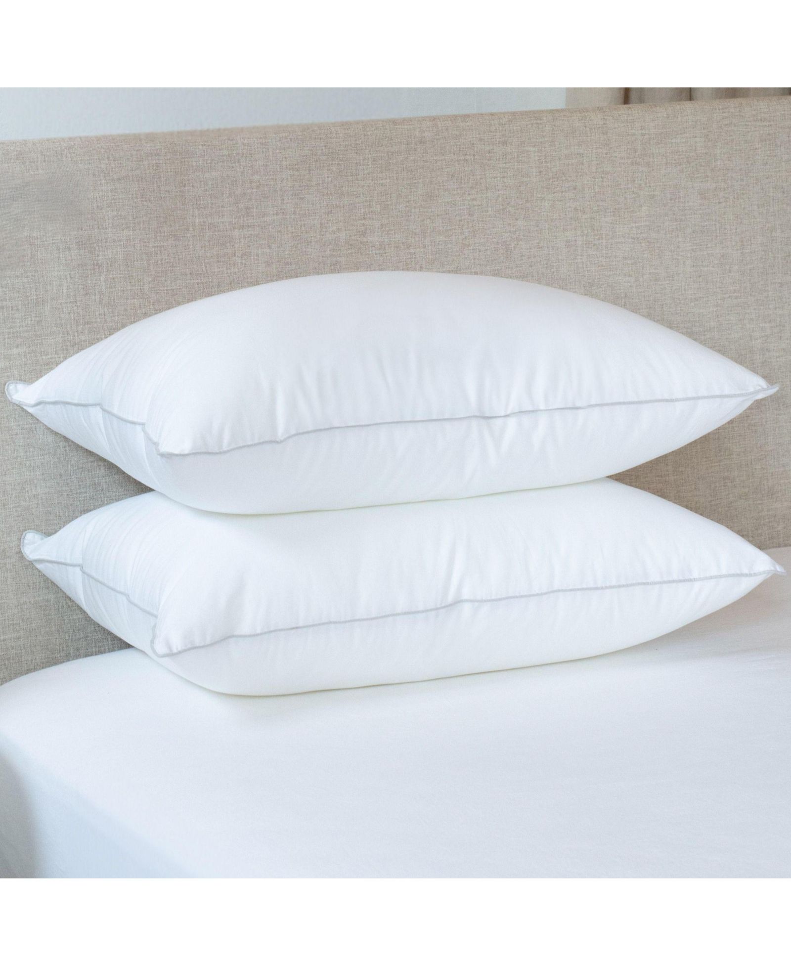Bokser Home Medium Down Alternative 2 Pack Bed Pillow - King