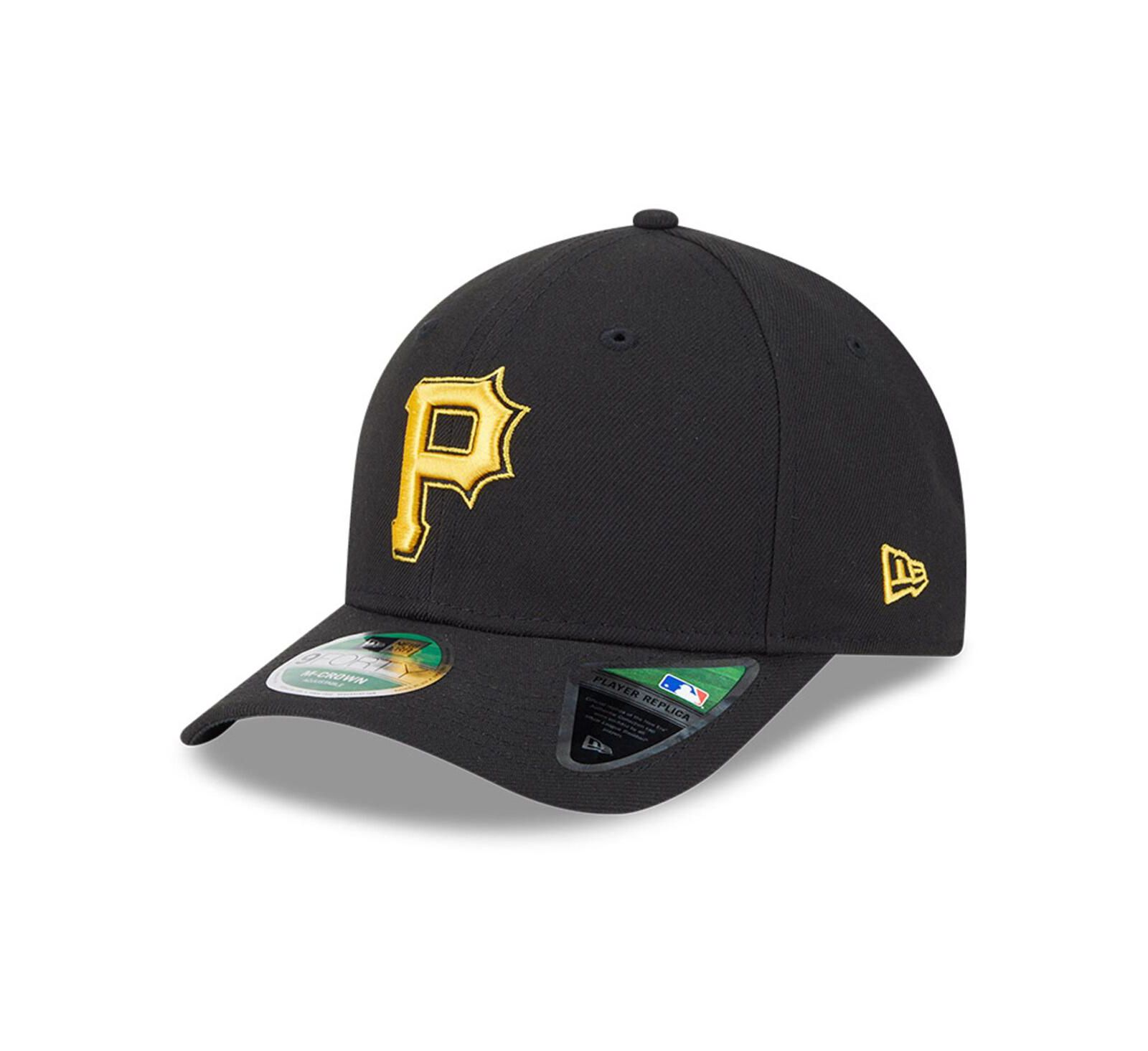 Мужская бежевая кепка New Era Pittsburgh Pirates Player Replica 9FORTY Adjustable