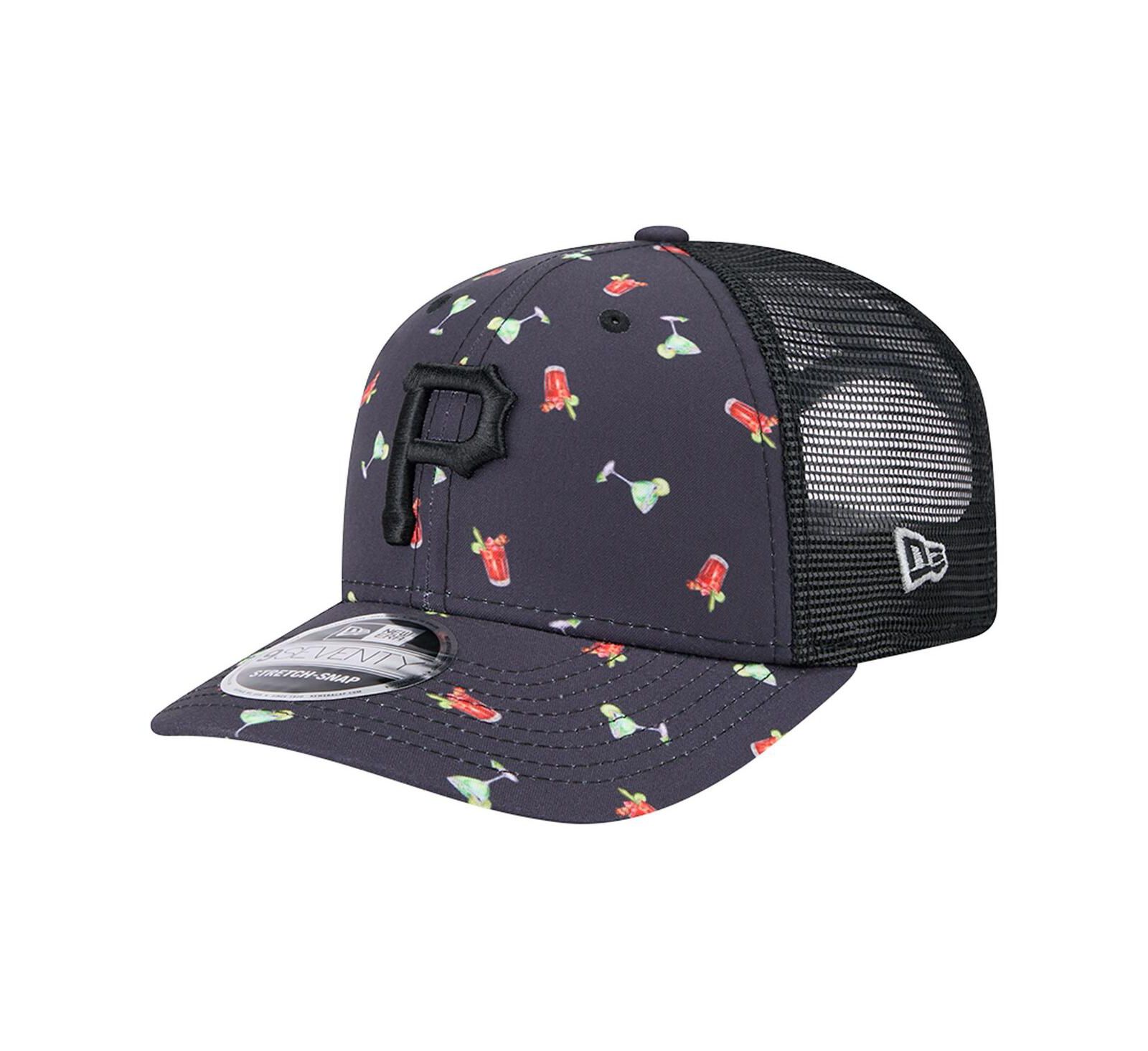 Мужская кепка New Era Navy Pittsburgh Pirates 9SEVENTY Stretch-Snap