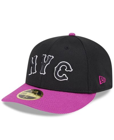 Кепка New Era Men's Charcoal/Purple New York Mets City Connect Batting Practice Low Profile 59FIFTY Fitted Hat