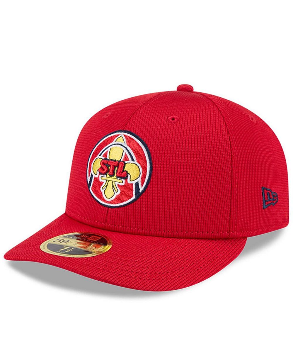 Мужская кепка New Era Red St. Louis Cardinals City Connect Batting Practice Low Profile 59FIFTY Fitted Hat