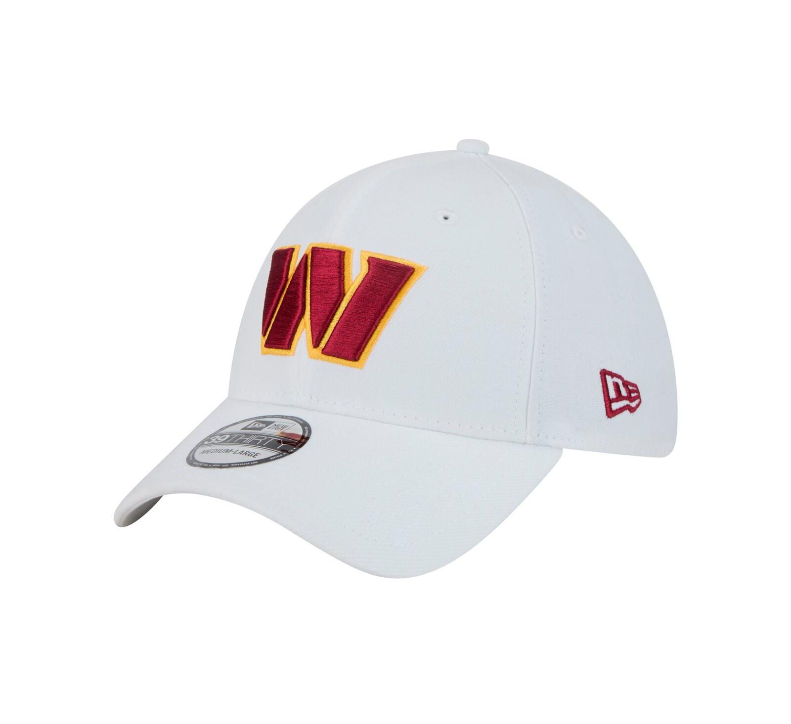 Мужская белая кепка New Era Washington Commanders 39THIRTY