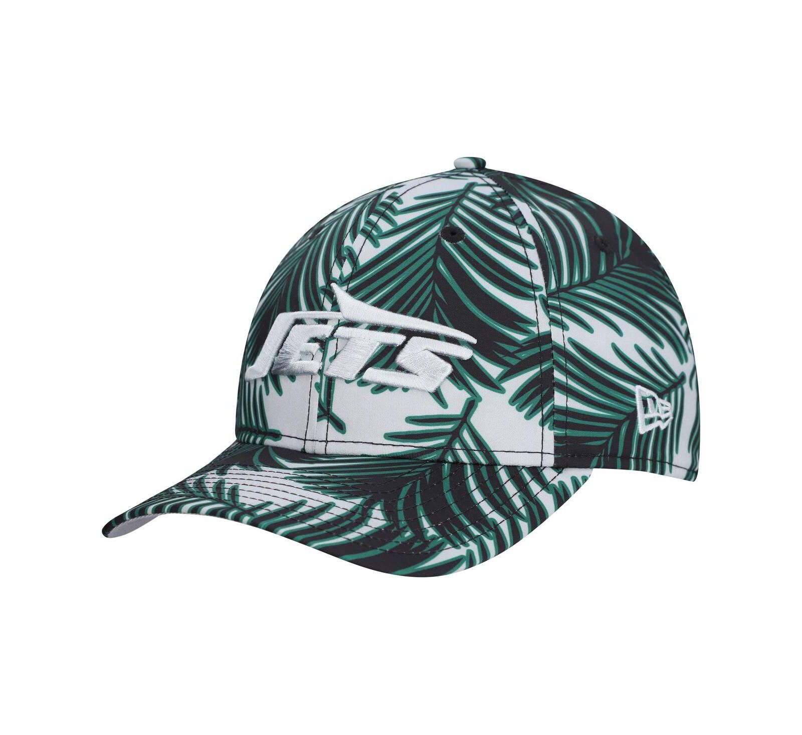 Мужская кепка New Era Gray New York Jets Palms 39THIRTY Flex