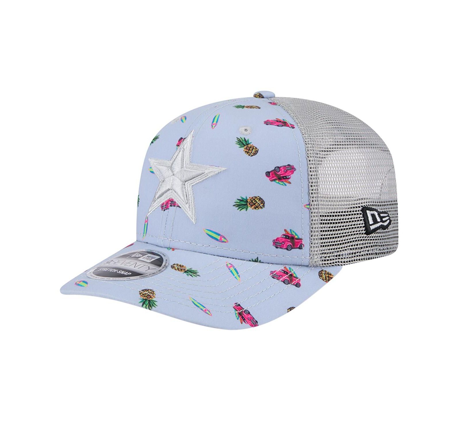 Мужская бейсболка New Era Dallas Cowboys Adventure Surfboard 9SEVENTY регулируемая голубого цвета