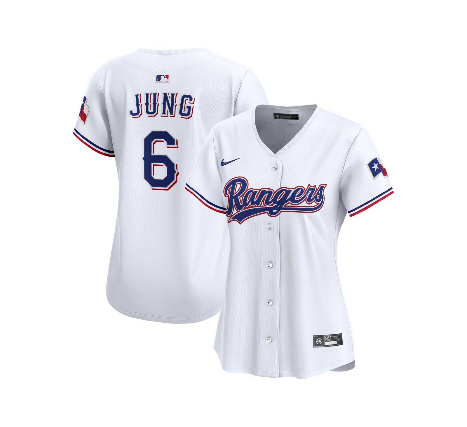 Женская джерси Nike Josh Jung White Texas Rangers Home Limited Player