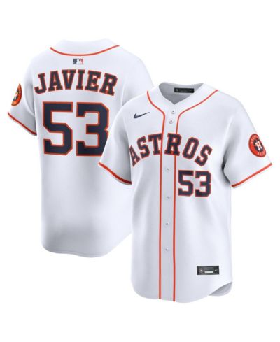 Nike Мужская джерси Cristian Javier White Houston Astros Home Limited Player