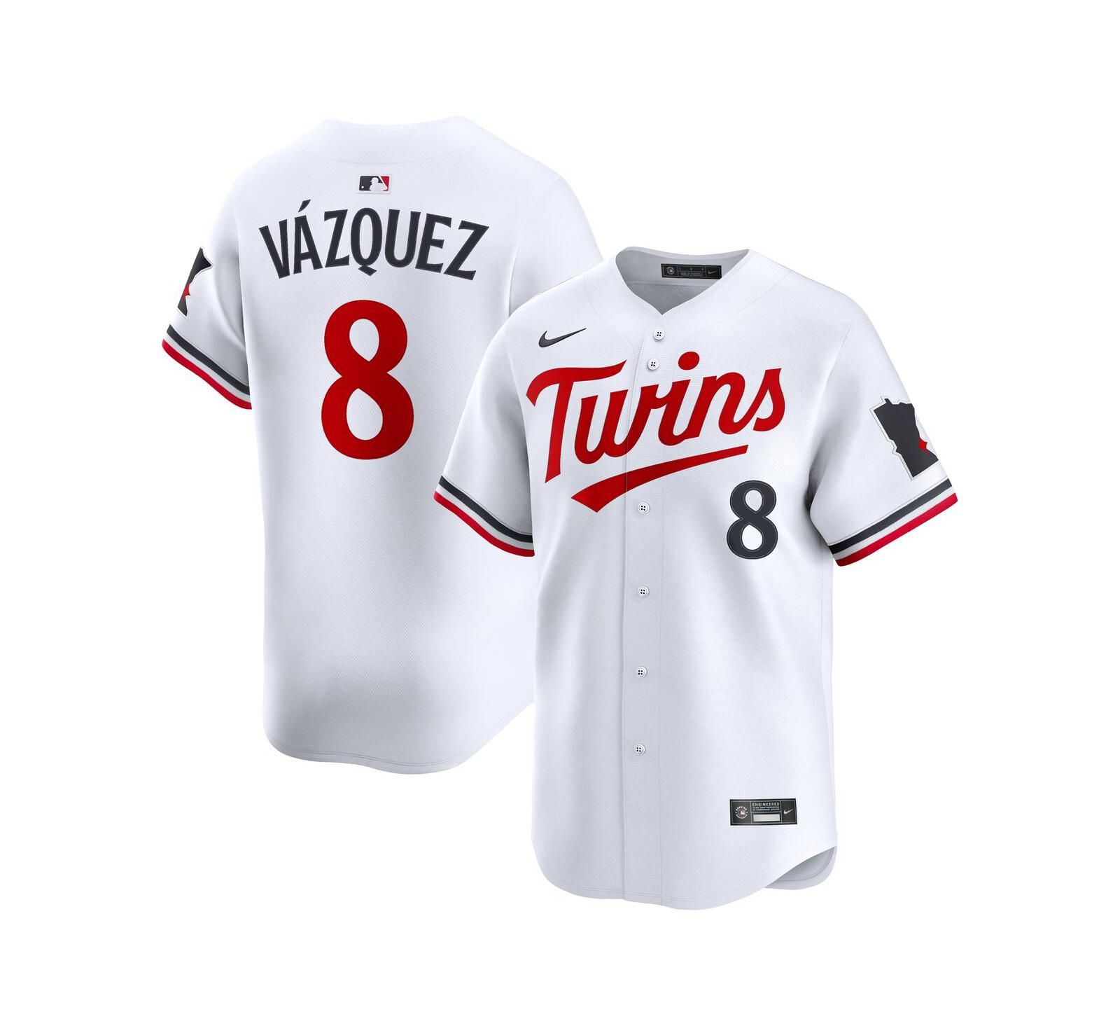 Nike Мужская джерси Christian Vázquez White Minnesota Twins Home Limited