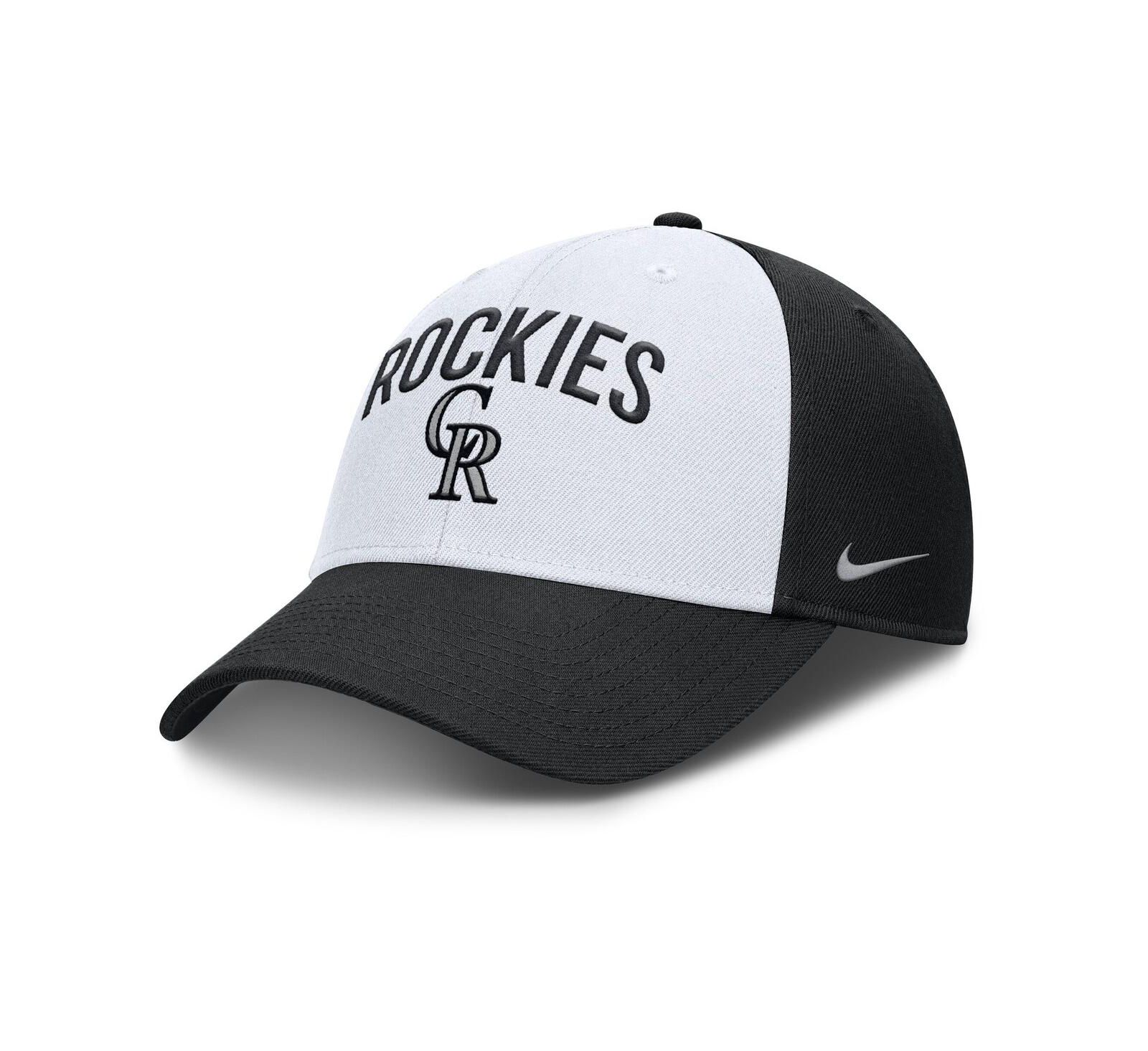 Nike Men's White/Black Colorado Rockies Club Performance Adjustable Hat