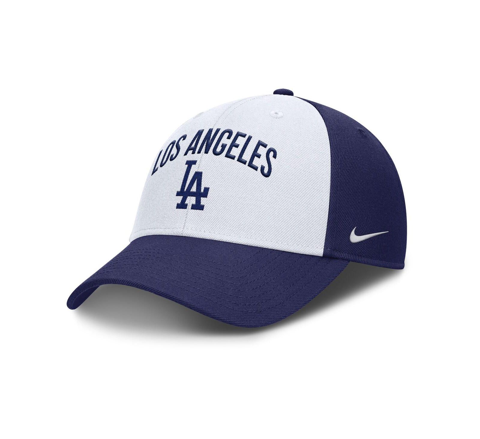 Мужская кепка Nike White/Royal Los Angeles Dodgers Club Performance Adjustable