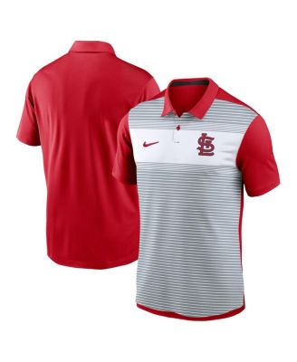 Nike Мужская поло Saint Louis Cardinals Vapor Striped Performance, White/Red