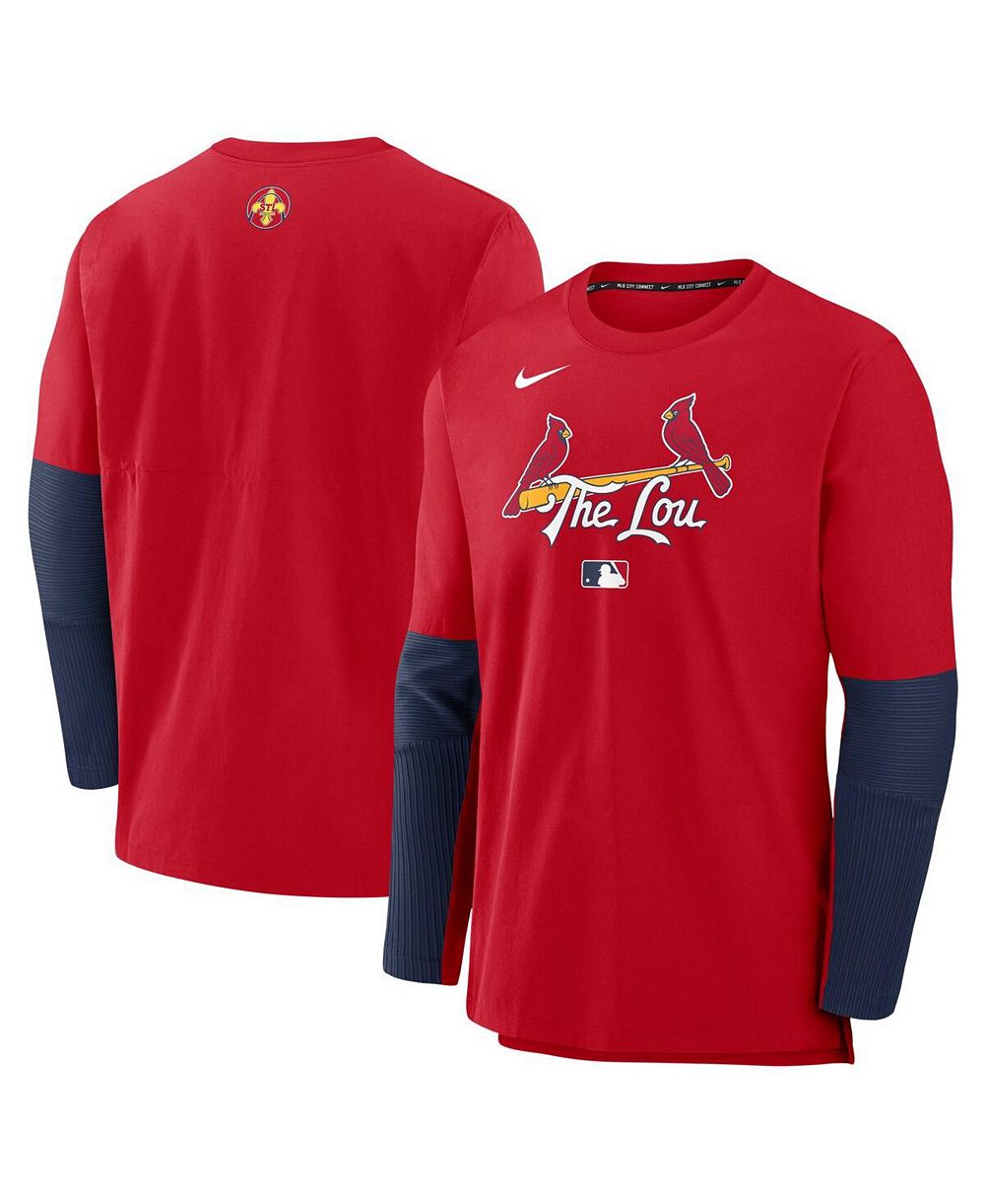 Nike Мужская футболка с длинным рукавом St. Louis Cardinals, облегченная