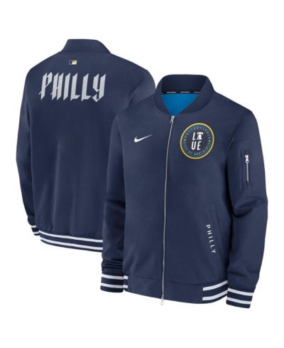 Мужская бомбер-куртка Nike Philadelphia Phillies Authentic Collection City Connect Full-Zip