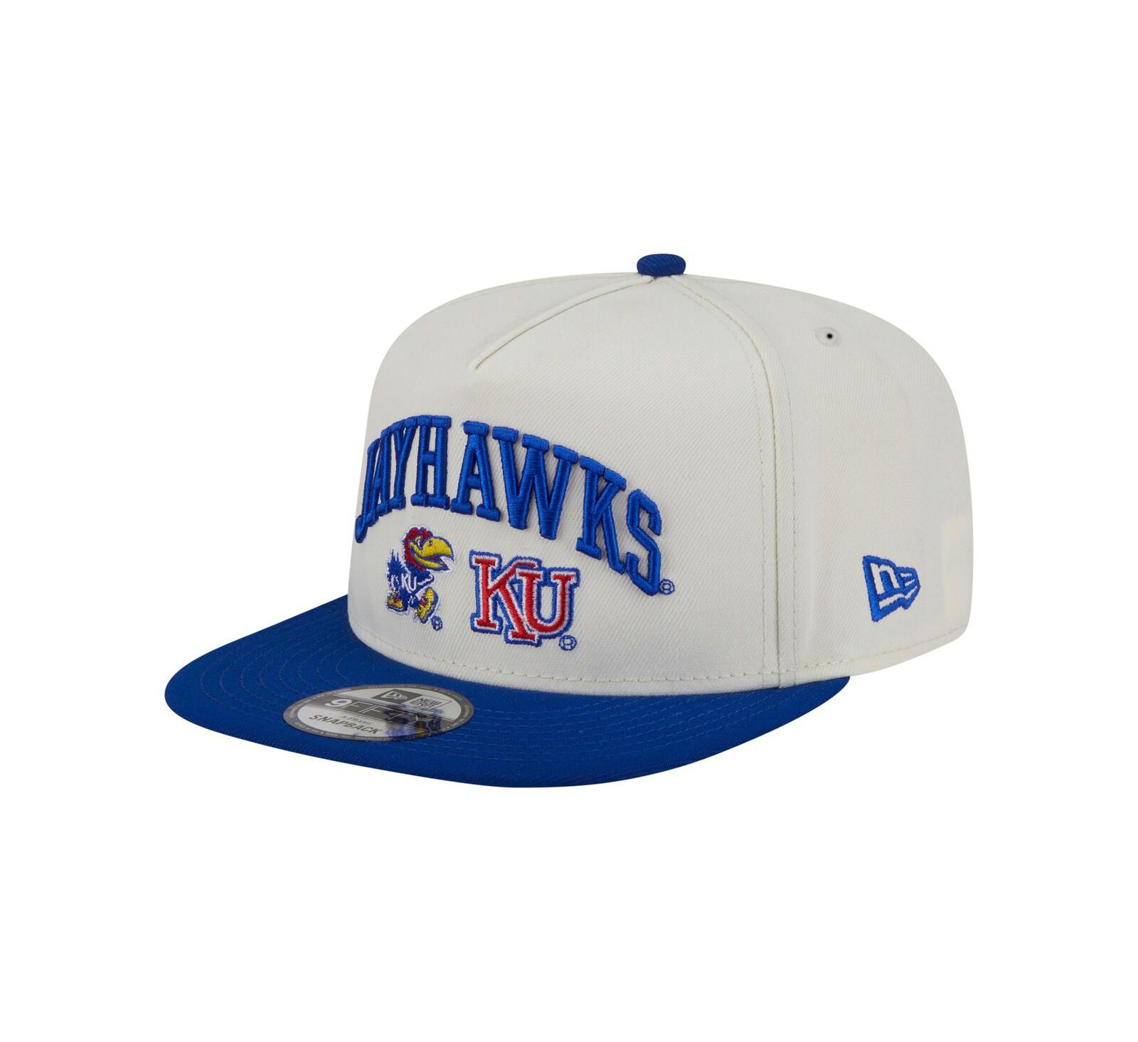 New Era Мужская белая кепка New Era Kansas Jayhawks Collegiate 9FIFTY A-Frame Snapback