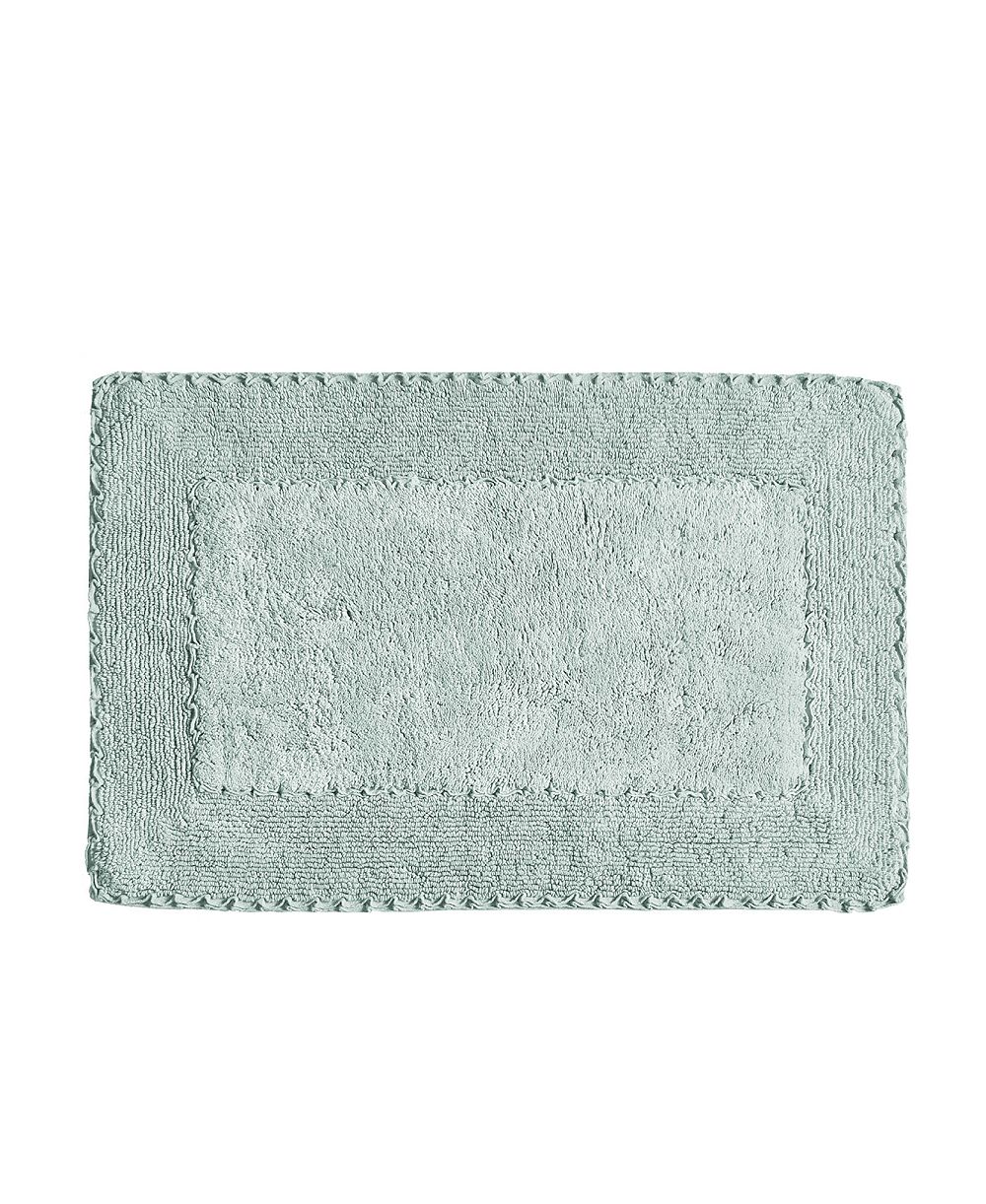Laura Ashley Cotton Ruffled Bath Rug, 27" x 45"