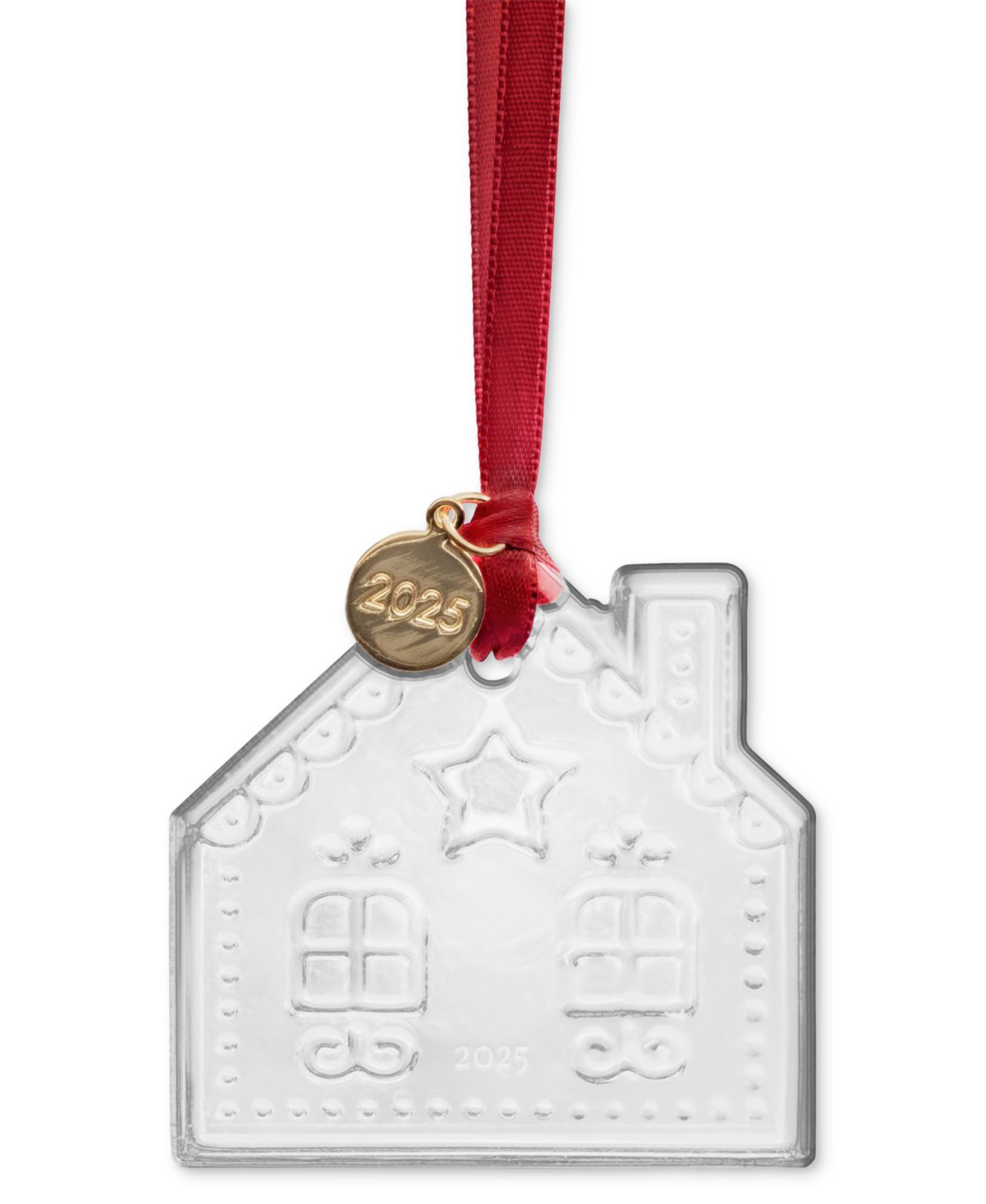 Orrefors 2025 Annual Holiday Gingerbread House Ornament