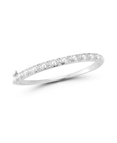 Rachel Zoe Plated Sterling Cultured Freshwater Pearl Bangle