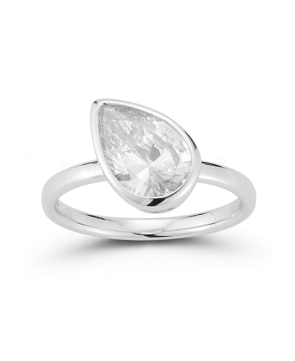 Rachel Zoe Кольцо Solitaire с огранкой Pear Cut Sterling