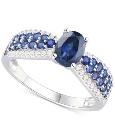 Кольцо с драгоценными камнями и Diamond в 14k Gold Oval