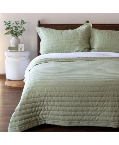 Комплект из покрывала и наволочки Bokser Home French Linen Channel Stitch