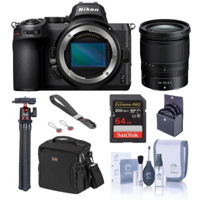 Nikon Z5 Mirrorless Camera w/NIKKOR Z 24-70mm f/4 S Lens,w/64GB Card,Tripod