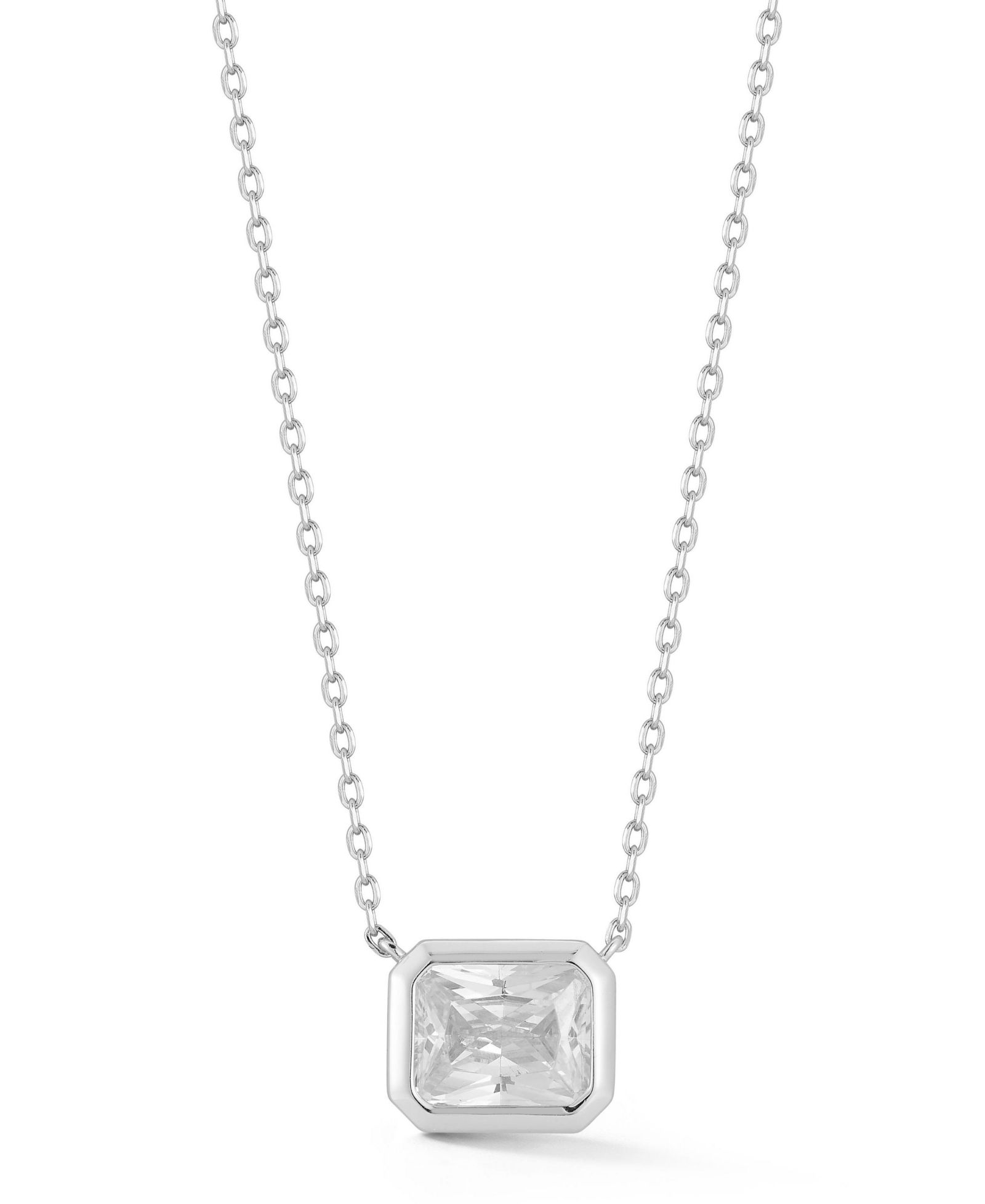Колье Rachel Zoe Sterling Radiant Cut Solitaire