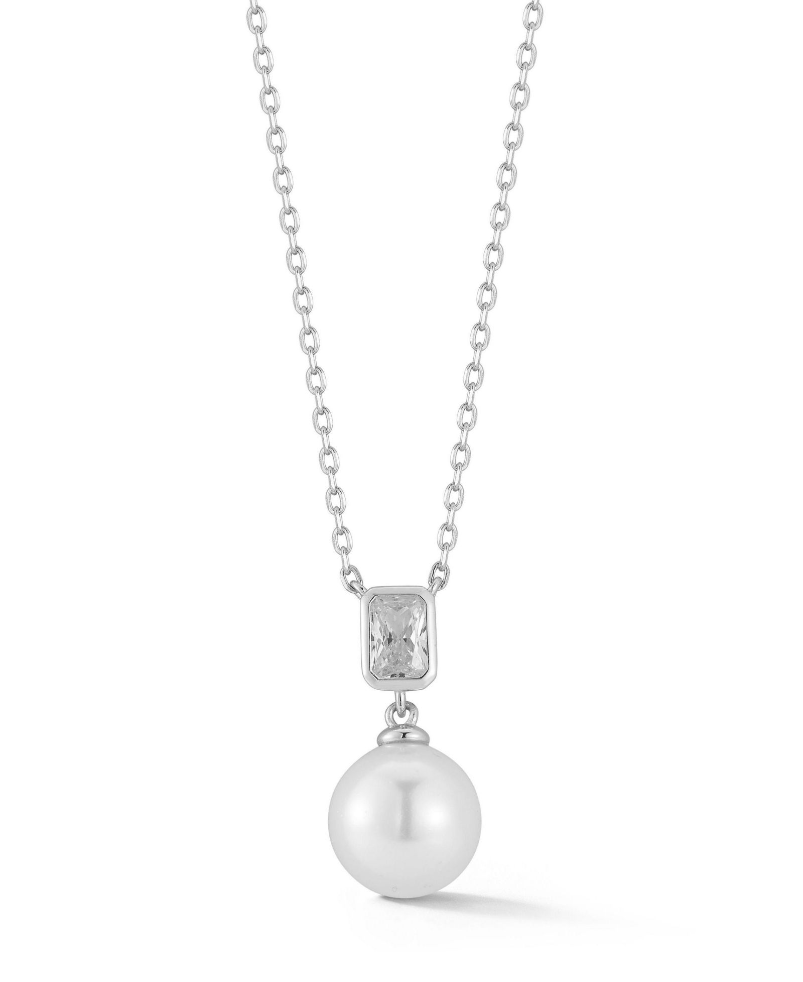 Rachel Zoe ожерелье Sterling Pearl и CZ