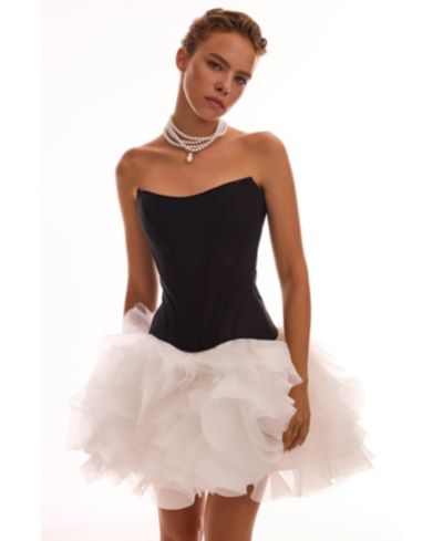 Milla Womens Chic low-waist black fitted corset