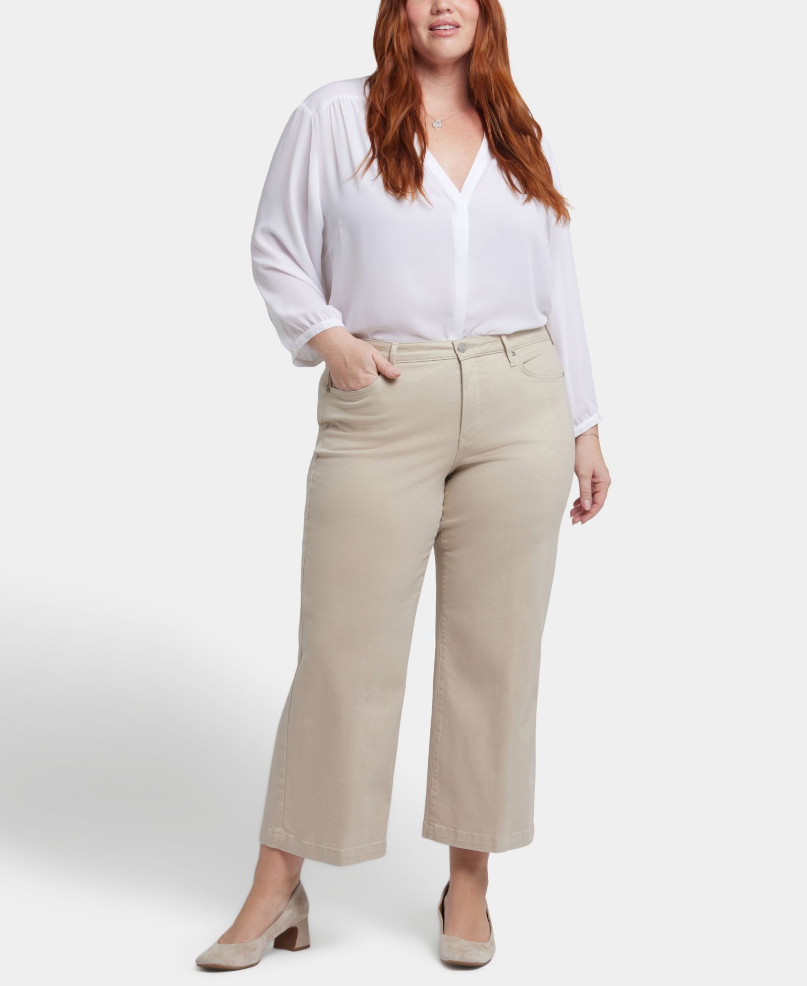 NYDJ Plus Size Teresa Wide Leg Ankle Jeans