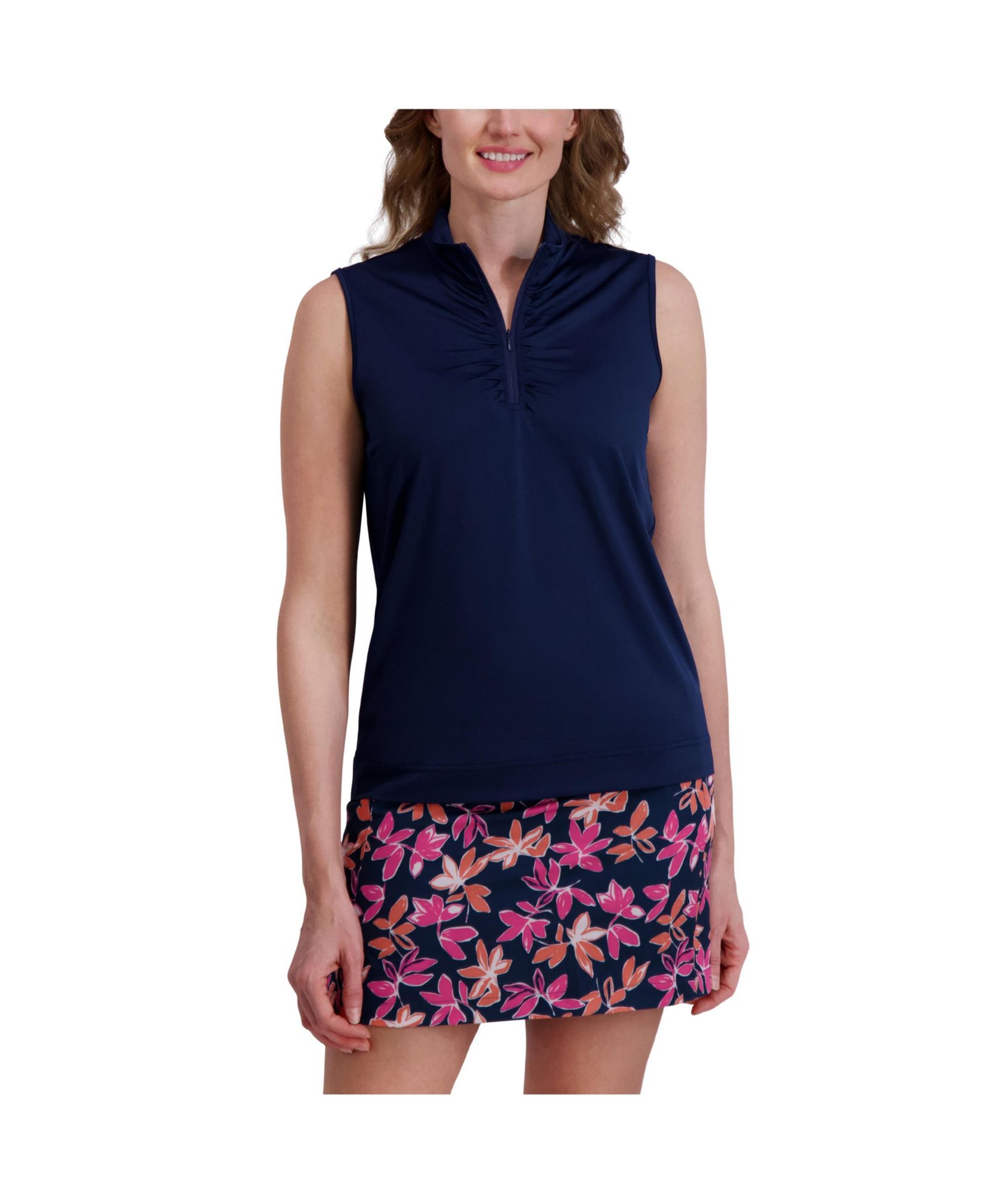 Женский топ Stella Parker Sleeveless Ruched Front Pullover