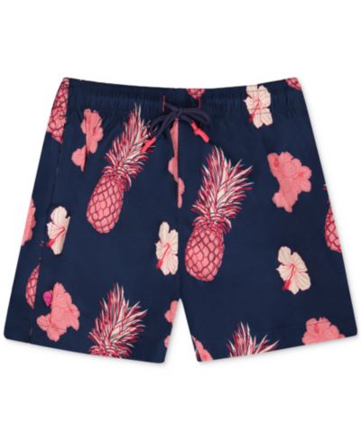 Sunset x Vine Men's Tropical-Pattern Woven Swim Trunks
