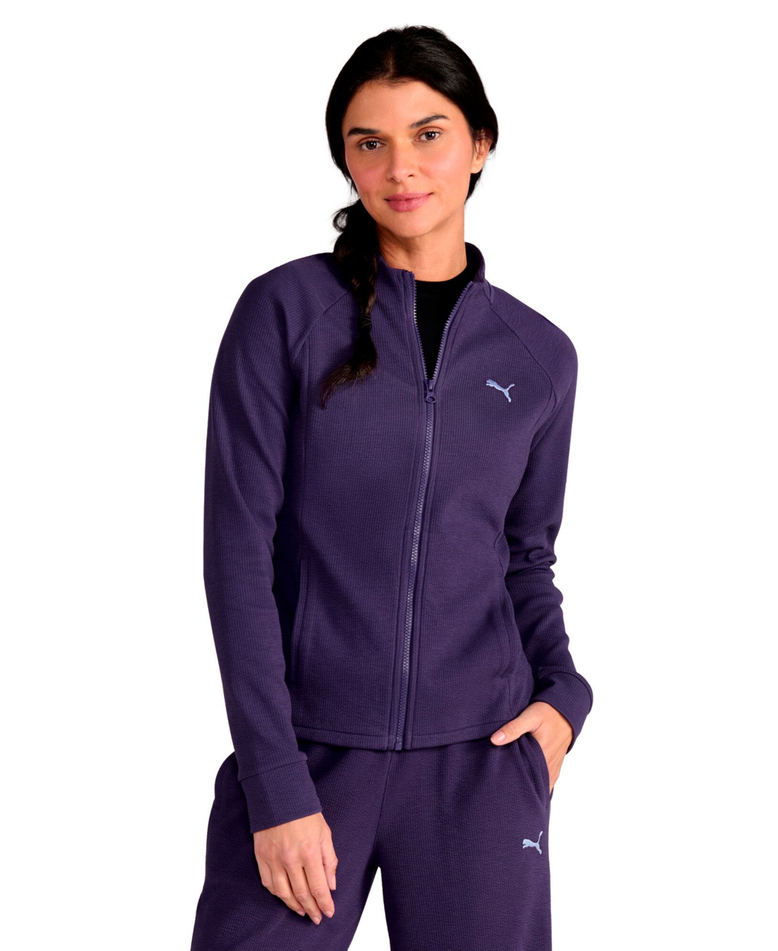 Puma Women's Textured Knit Full-Zip Jacket