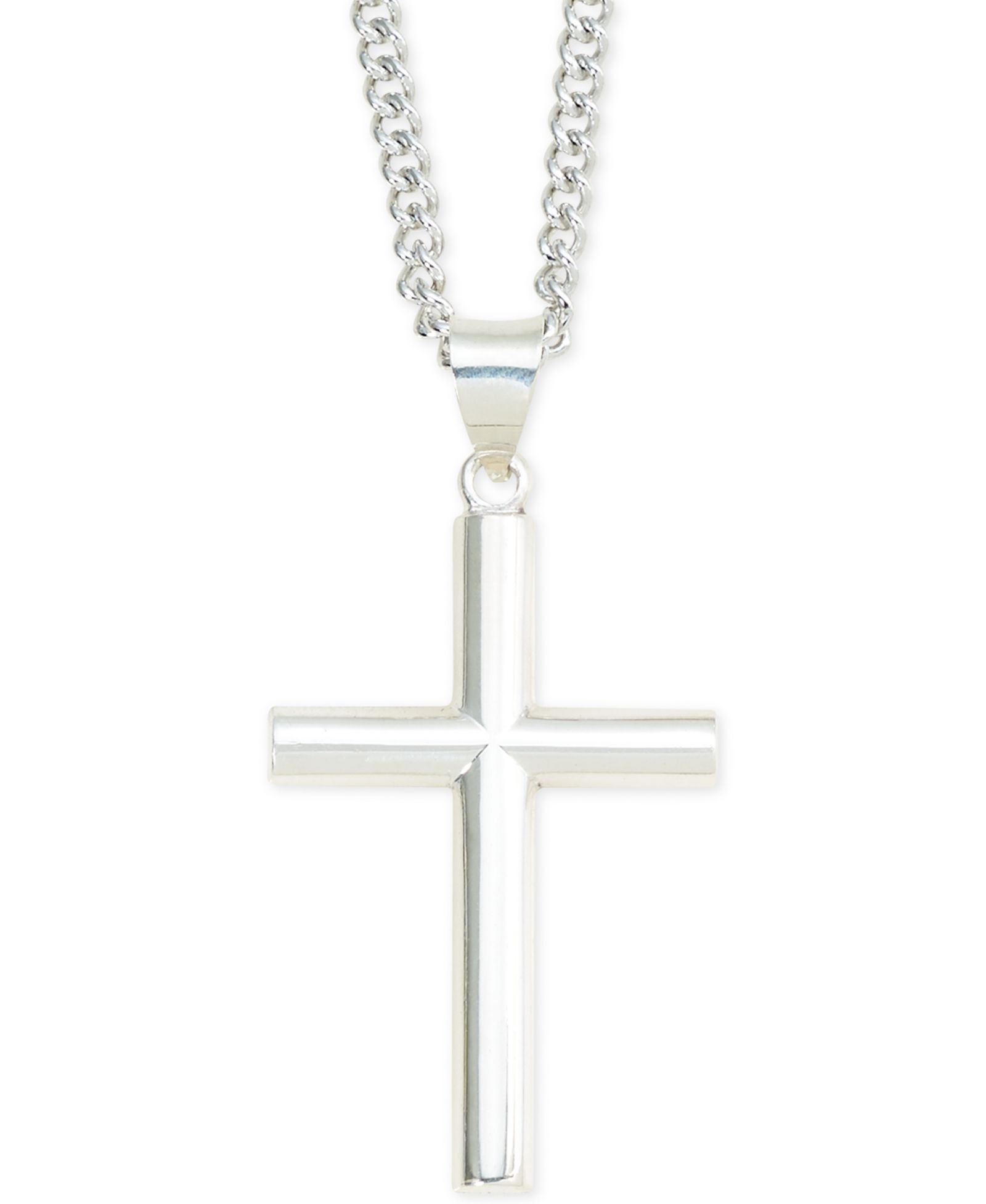 Cross Pendant Necklace in Sterling Silver