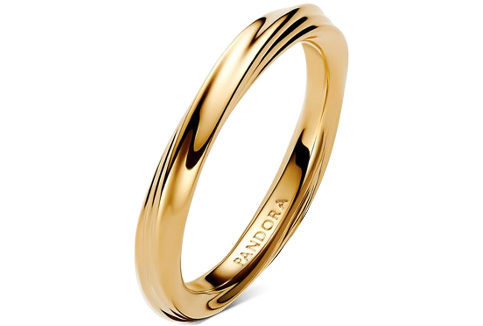 Кольцо Pandora Twisted, позолота 14K