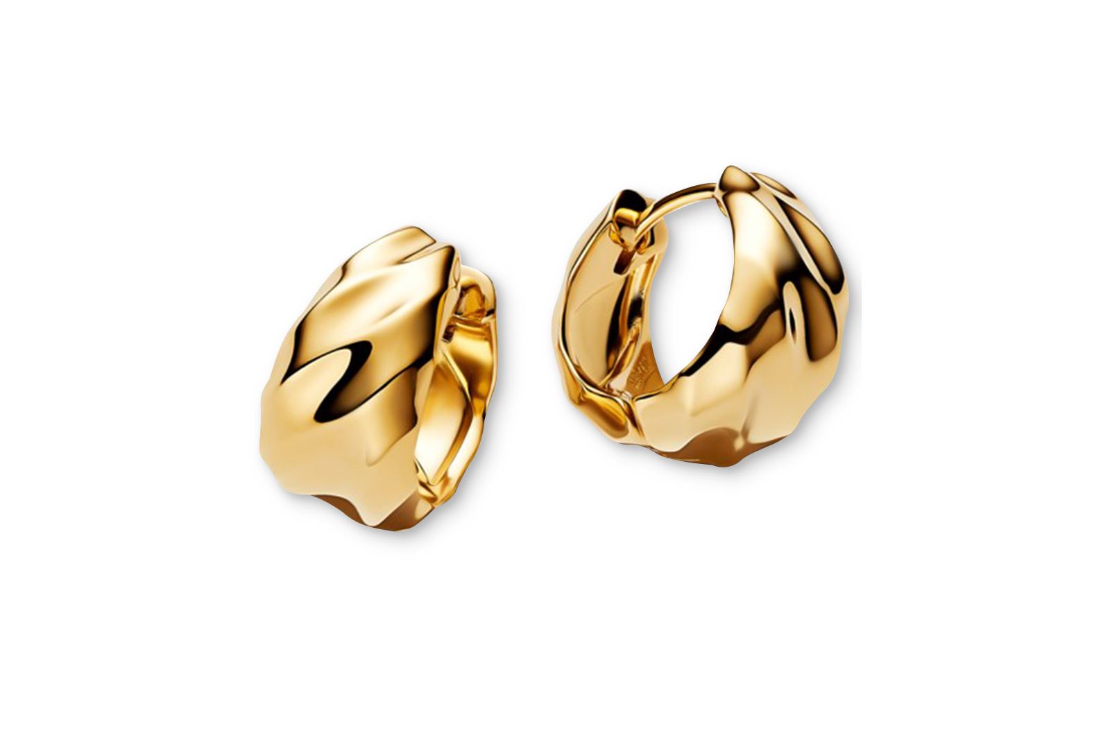 Pandora серьги-кольца Rippled Hoop