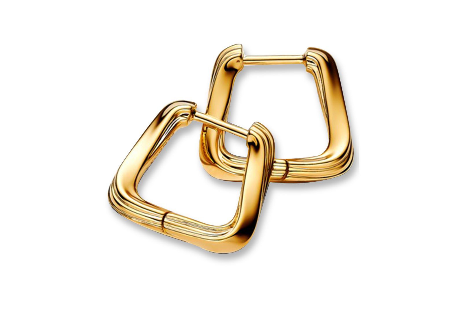 Серьги-кольца Pandora Twisted Triangle Small Hoop