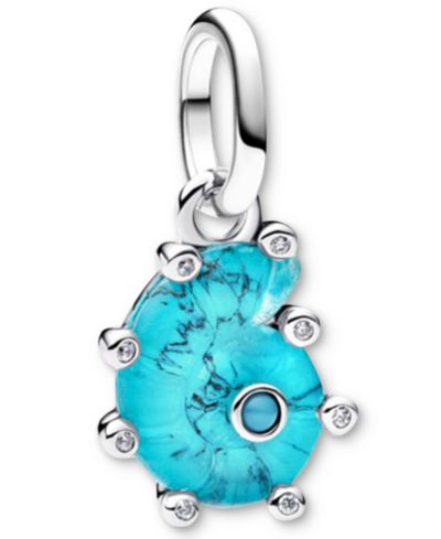 Pandora Blue Murano Glass Sea Snail Dangle Charms