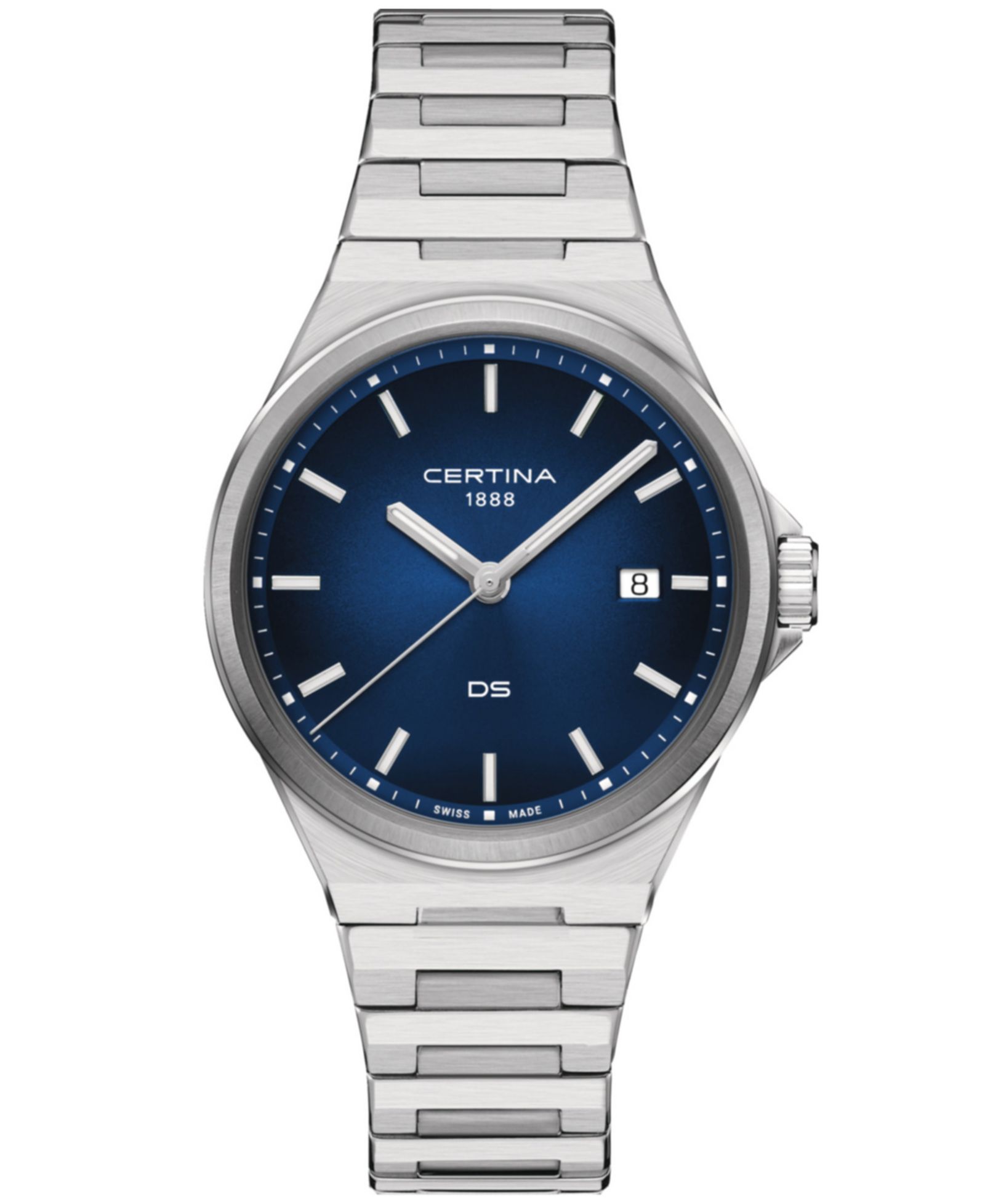 Мужские швейцарские часы Certina DS-7 Stainless Steel Bracelet 39mm
