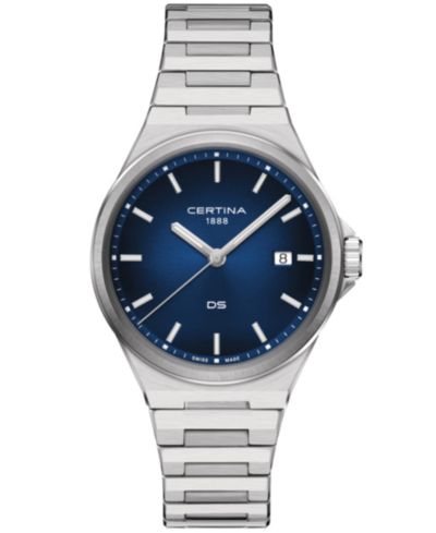 Мужские швейцарские часы Certina DS-7 Stainless Steel Bracelet 39mm
