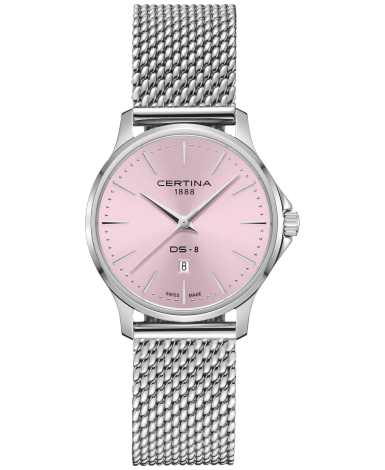 Женские часы Certina Swiss DS-8, стальной браслет, 31mm