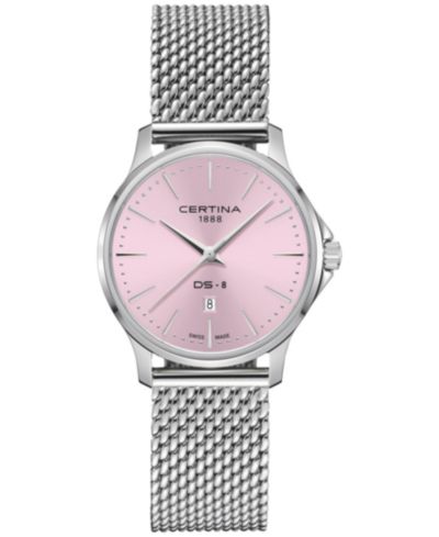 Женские часы Certina Swiss DS-8, стальной браслет, 31mm