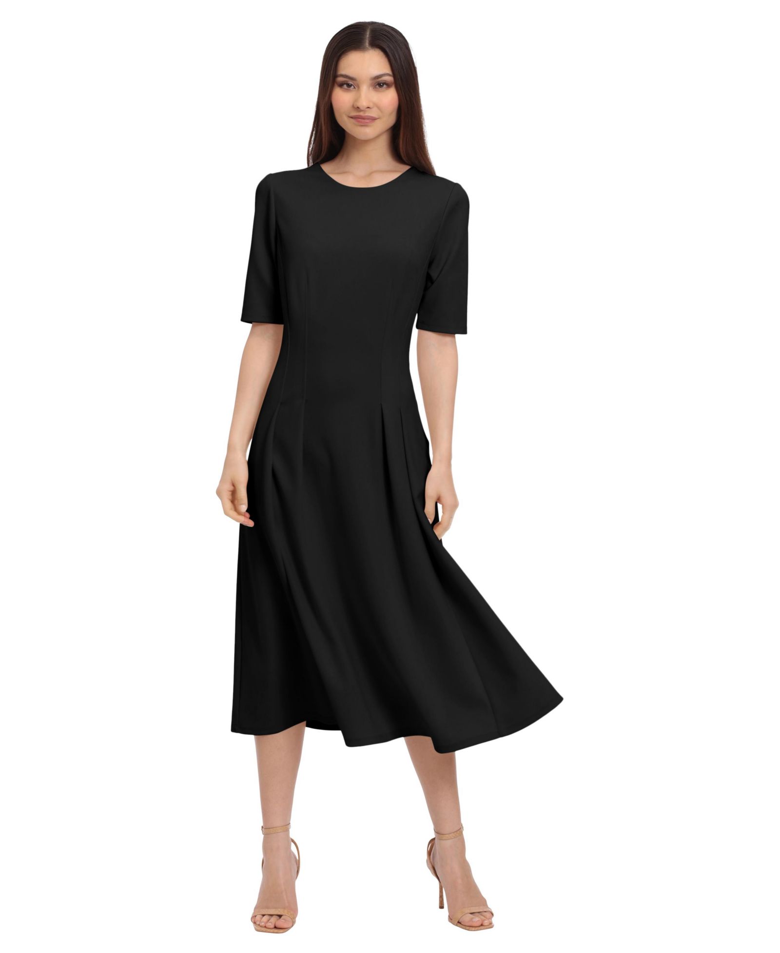 Maggy London Women's Short-Sleeve Midi Dress