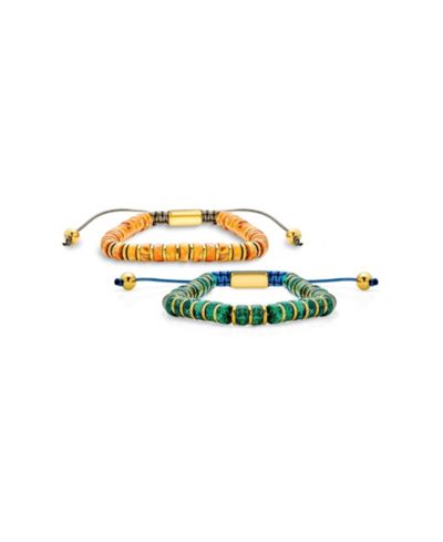 Набор браслетов Bling Jewelry Agate Malachite Boho Chakra