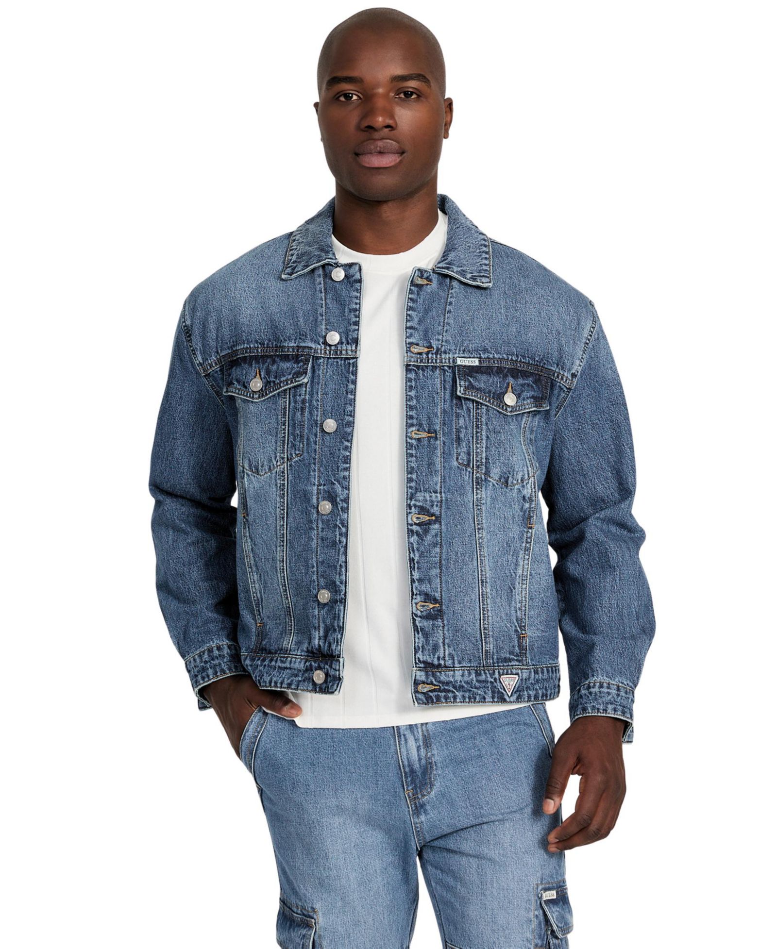 GUESS Men's Relaxed Trucker Jacket