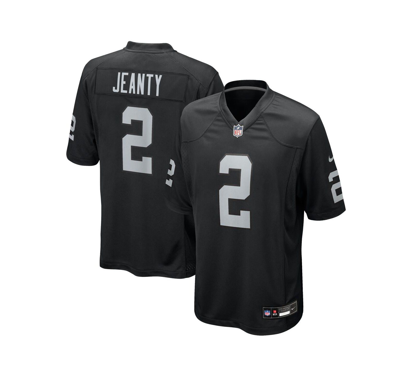Мужская игровая джерси Nike Las Vegas Raiders 2025 NFL Draft First Round Pick Black Ashton Jeanty